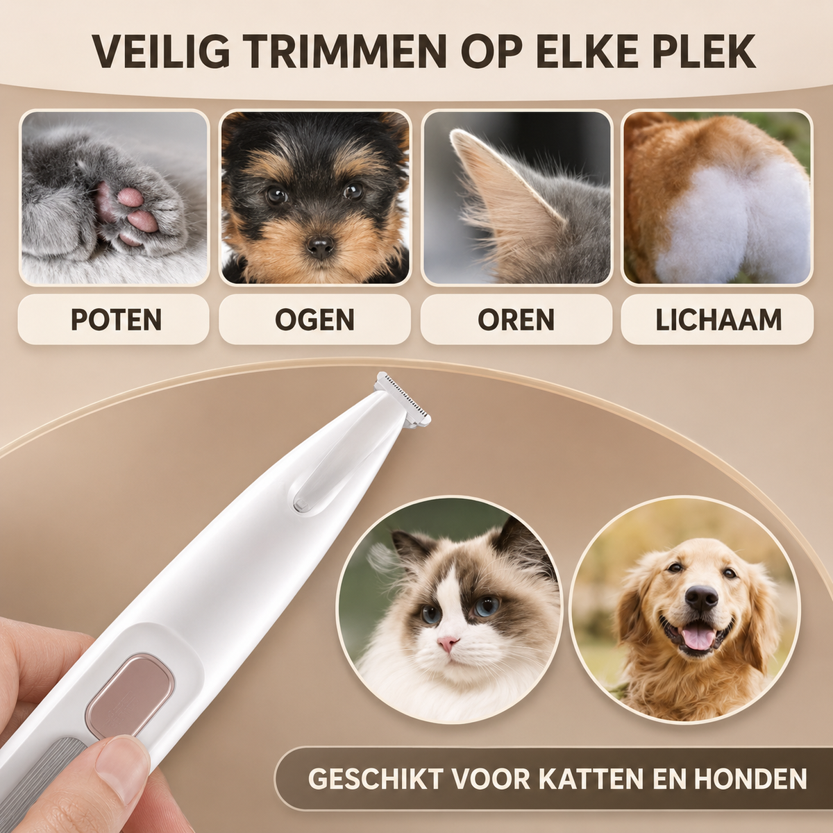 Novren PawTrim™ – Professionele Precisietrimmer voor Huisdieren.