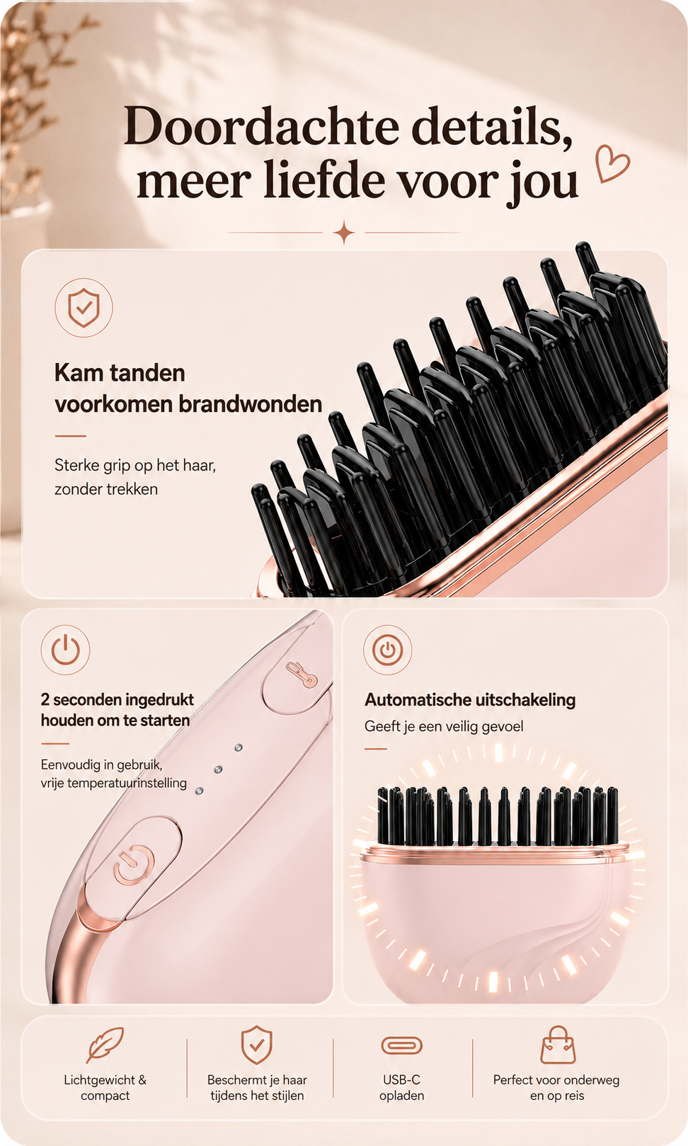 Novren Mini portable Hair Straightener