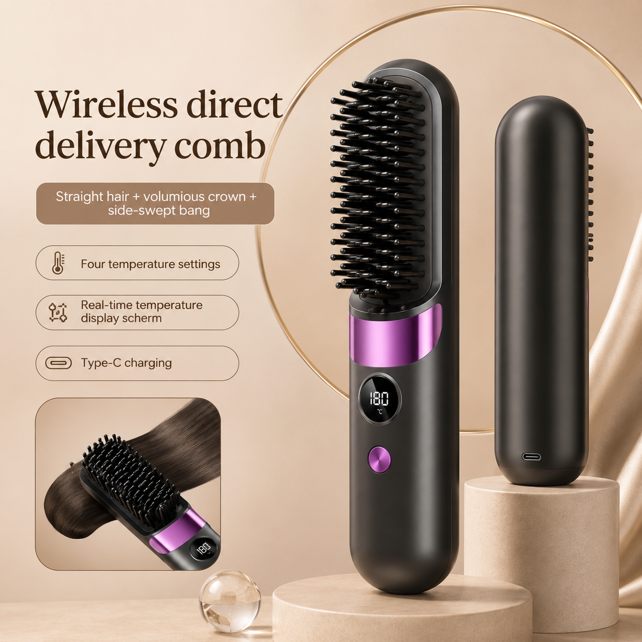 Novren AirBrush™ Pro | Draadloze Stijlborstel