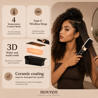 Novren AirBrush™ Pro | Draadloze Stijlborstel